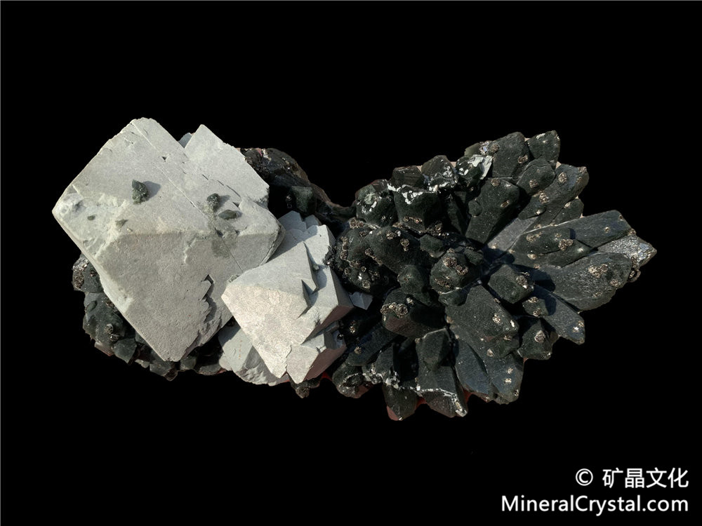 quartz, fluorite, calcite, arsenopyrite