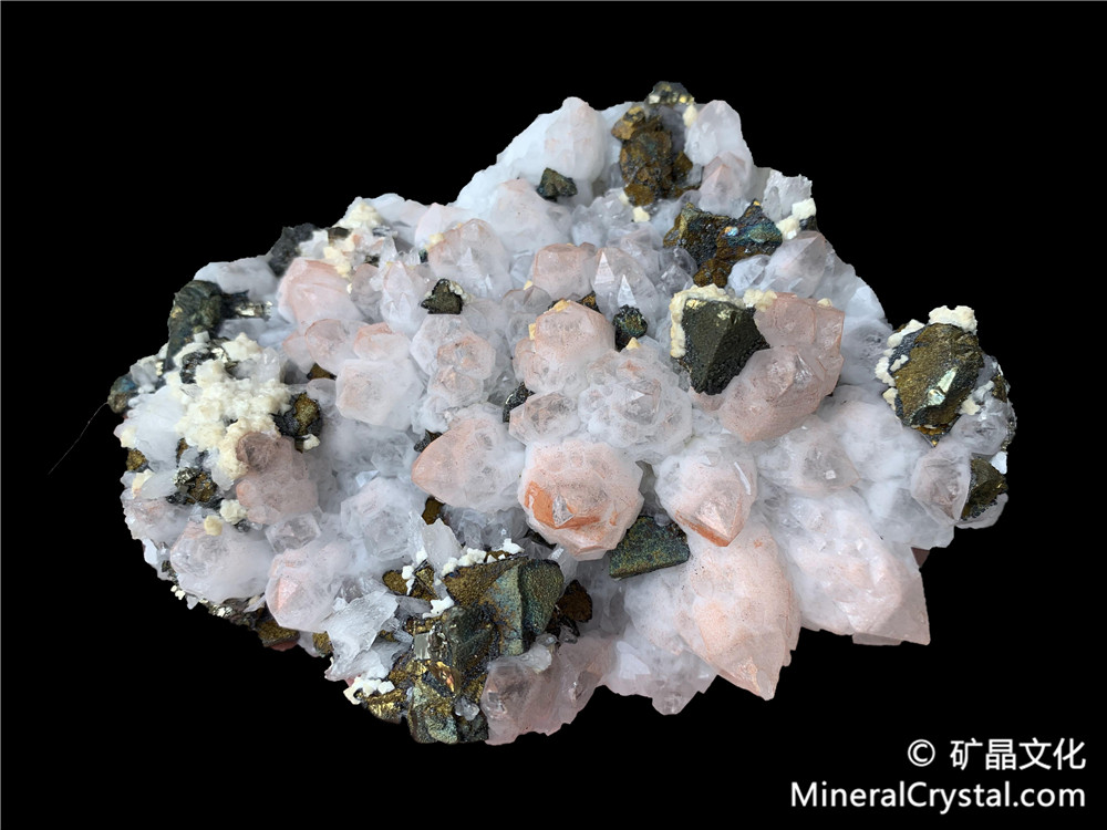 quartz, chalcopyrite, dolomite