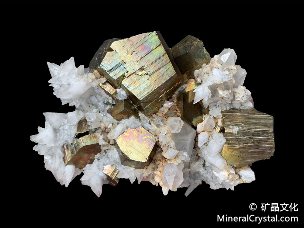 pyrite, quartz