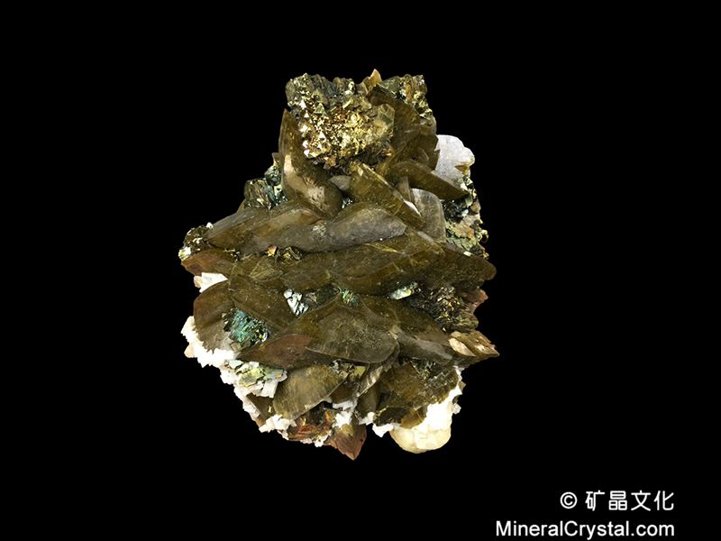 siderite、chalcopyrite、calcite